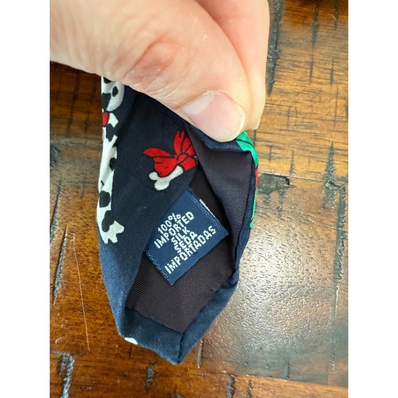 Zylos George Machado Christmas Holiday Novelty Dogs Silk Necktie Men's - Picture 4 of 5